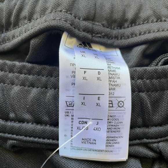 Adidas track suit black 2xl zip up jacket and black XL pants NEW never worn. - Picture 5 of 6